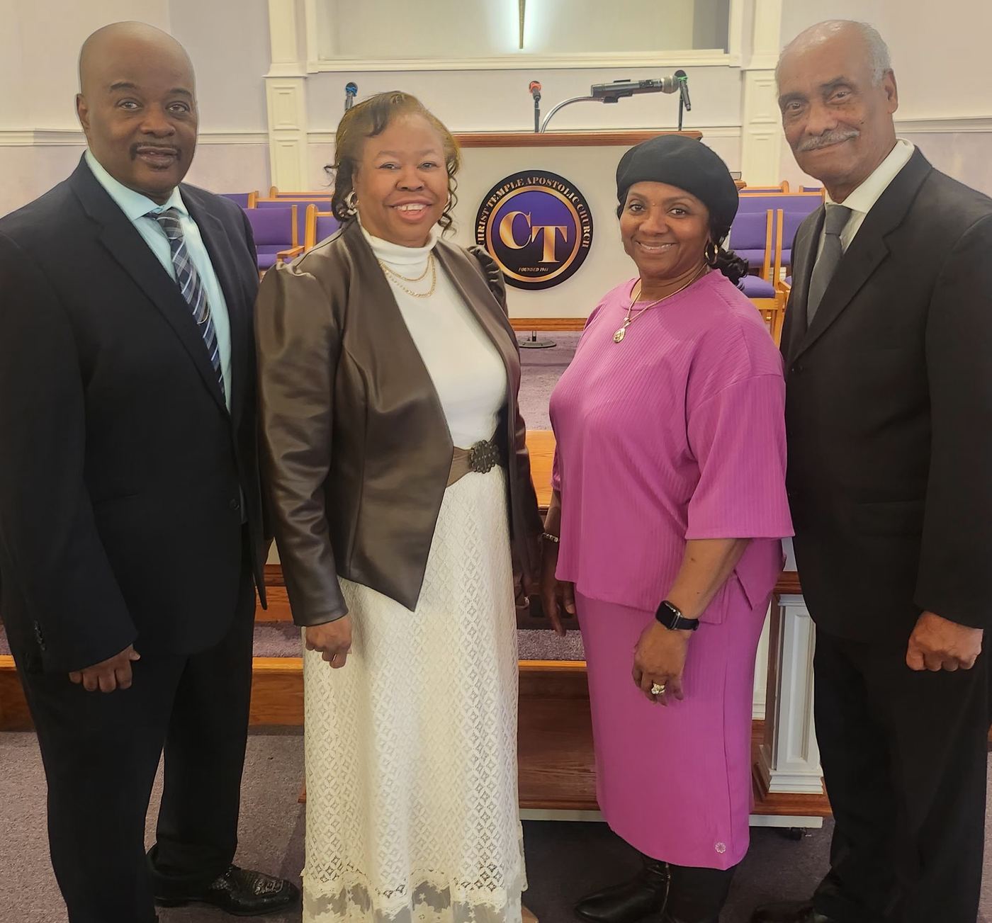 Christ Temple associate ministers: Elder Walter Bradley, Evangelist Pamela Lynn, Dr. Phyllis Long and Minister Joe Hicks